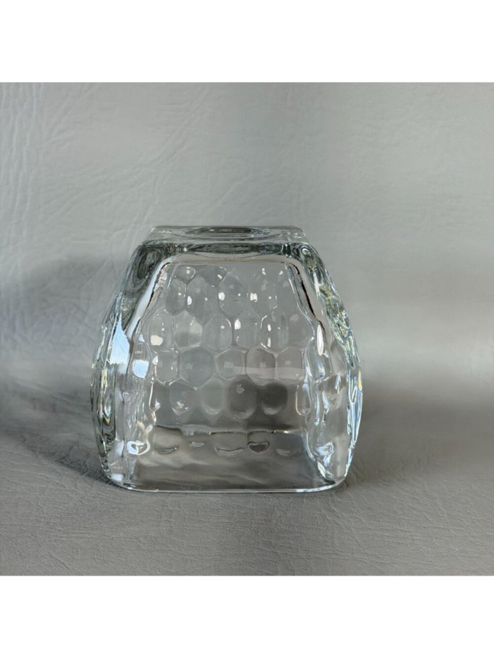 Vintage PartyLite Clear Square Pebble Glass Votive Candle Holder 3.5" - Picture 9 of 10
